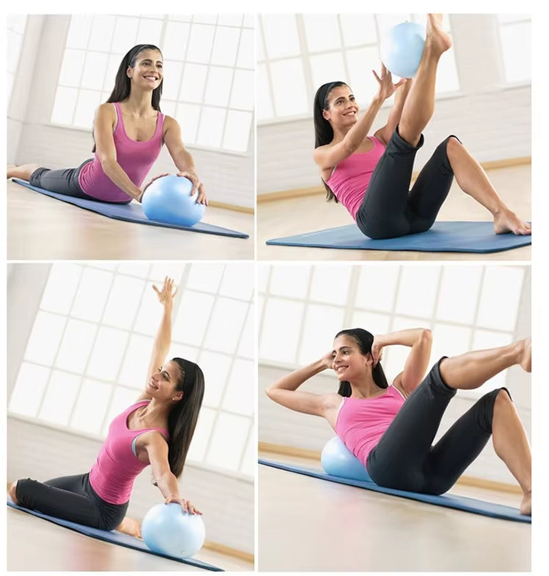 Hot Pilates 25CM Wheat Straw Yoga Ball - Beginner Balance Fitness Ball, PVC Pregnancy Recovery Ball