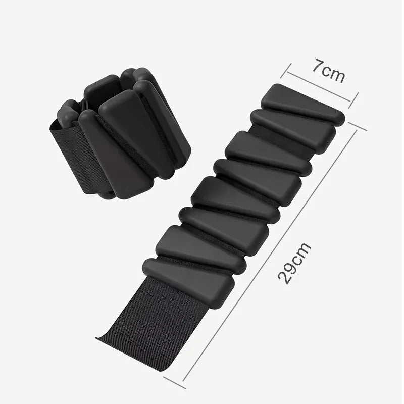 Customizable Silicone Triangle Velcro Wrist Ankle Weights 1LB 2LB Weighted Bracelet for Home Yoga Pilates Fitness