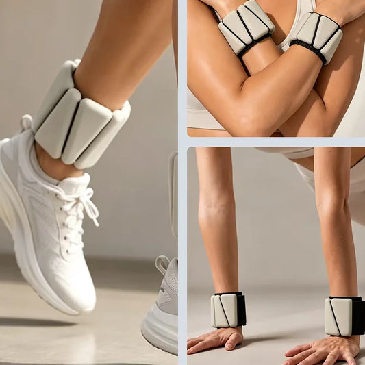Customizable Silicone Triangle Velcro Wrist Ankle Weights 1LB 2LB Weighted Bracelet for Home Yoga Pilates Fitness