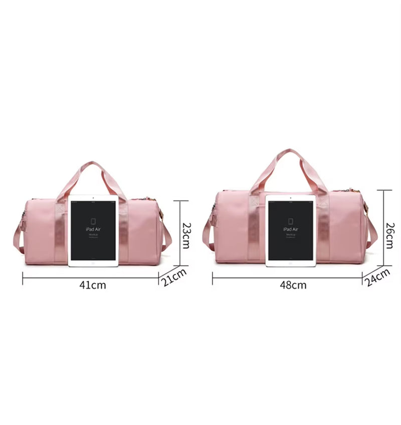 Fashionable Nylon Foldable & Expandable Dry Wet Waterproof Duffel Gym Bag for Yoga Weekend Travel & Shoulder Luggage