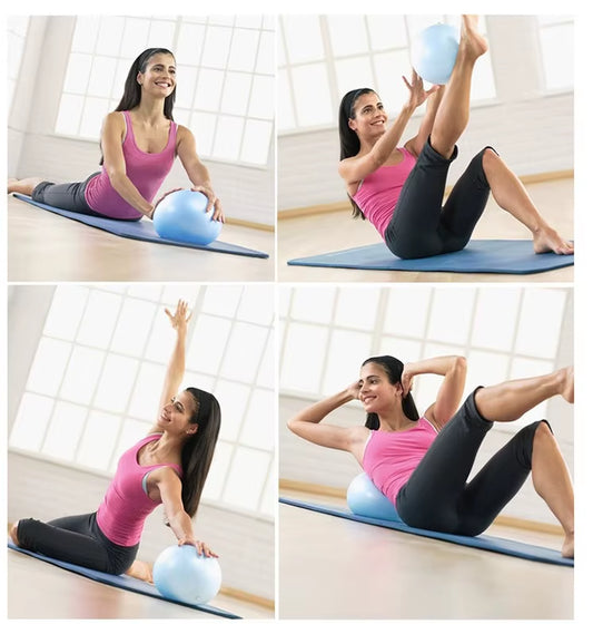 Hot Pilates 25CM Wheat Straw Yoga Ball - Beginner Balance Fitness Ball, PVC Pregnancy Recovery Ball