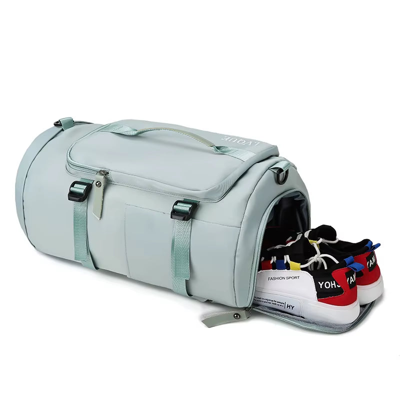 Free Sample Fashion Multi-Function Waterproof Dry Wet Separate Polyester Zipper Outdoor Sport Gym Bag Large Capacity Travel