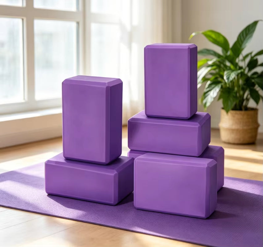 High Density Eco Friendly Non Slip Lightweight EVA Yoga Blocks for Pilates Stretching Exercise Fitness