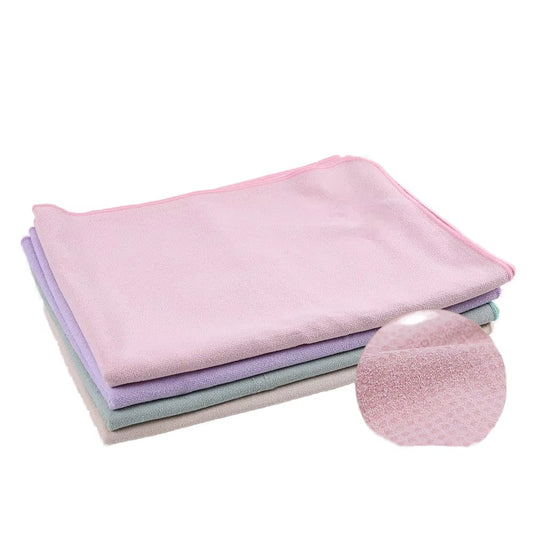 Non-Slip Yoga Towel Anti-Skid Particles Absorbent Quick-Dry Gym Mat Hot Yoga Pilates Floor Exercise Machine Washable 80%