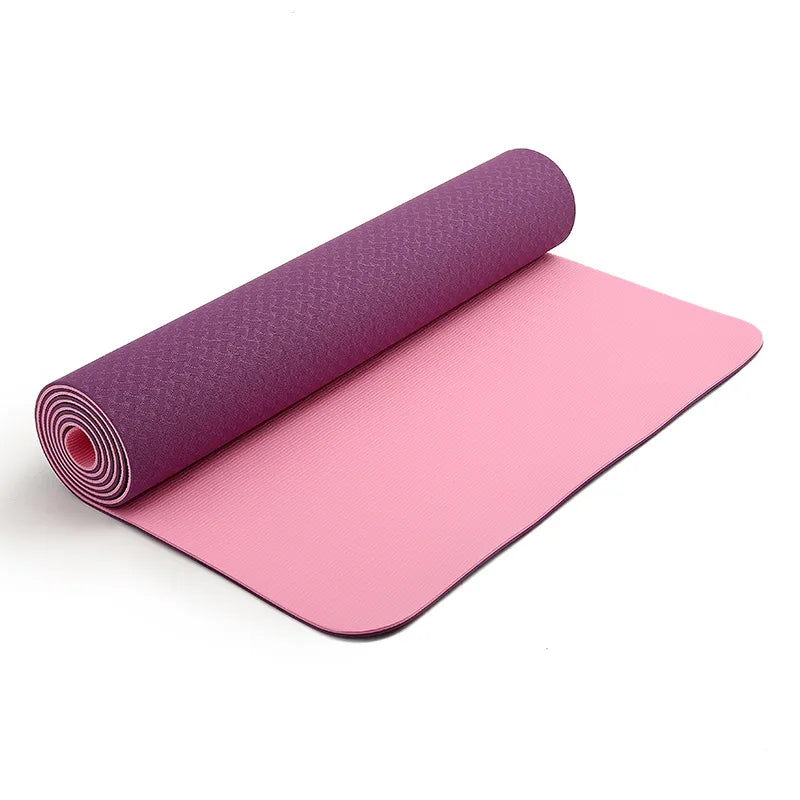 Wholesale High Quality TPE Yoga Mat Eco-Friendly 6Mm/8Mm Thickness Durable Non-Slip Folding for Home Exercise & Body Building