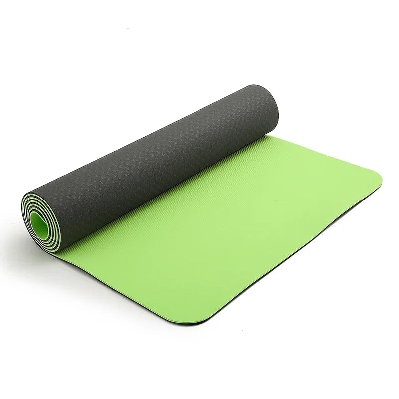 Wholesale High Quality TPE Yoga Mat Eco-Friendly 6Mm/8Mm Thickness Durable Non-Slip Folding for Home Exercise & Body Building