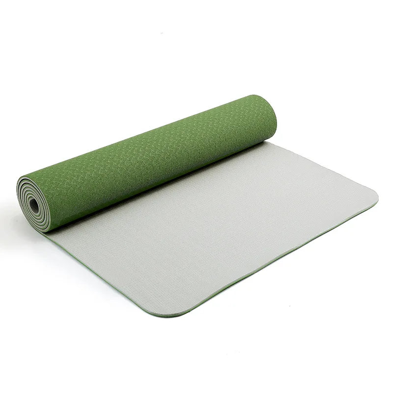 Wholesale High Quality TPE Yoga Mat Eco-Friendly 6Mm/8Mm Thickness Durable Non-Slip Folding for Home Exercise & Body Building