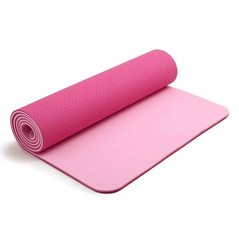 Wholesale High Quality TPE Yoga Mat Eco-Friendly 6Mm/8Mm Thickness Durable Non-Slip Folding for Home Exercise & Body Building
